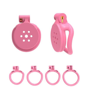 2024-New-Pink-Flat-Chastity-Lock-Ascetic-Escape-Proof-Chastity-Cage-with-4-Size-Rings-Adult.jpg Pink Flat Chastity Lock in the main gallery view