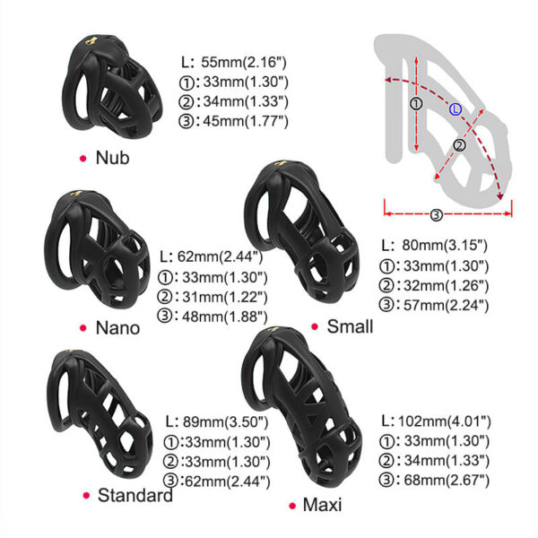 3D-Printed-Cobra-Cock-Cage-Pro-9.jpg 3D Cobra Cock Cage Pro Invisible-cage size