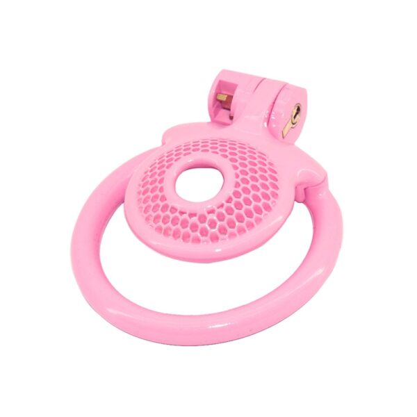 CKR555pink_DSC06111_cfd0dc86-4c7f-4390-97f5-38a422254914.jpg Flat Pink Mesh Cock Cage feature details graphic 1