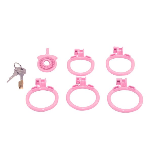 CKR555pink_DSC06116_9f464e4d-5aec-4116-b730-dc15e502e109.jpg Flat Pink Mesh Cock Cage in alternate gallery view 3