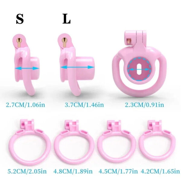 S364e664ae50a456898163c02a000b623H.jpg BDSM Sissy Slave Inverted Male Chastity Cage dimensions showing 2.7cm, 06in, 3.7cm