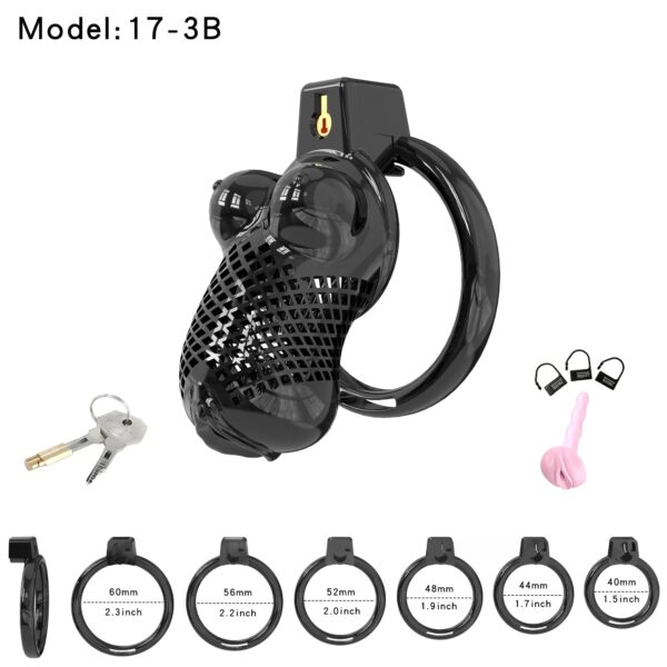 ABS Male Chastity Cage feature details graphic 13