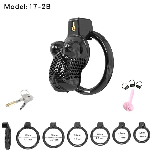 ABS Male Chastity Cage feature details graphic 12