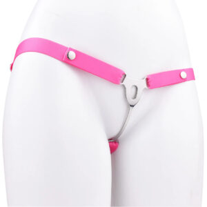 Sdf132adfa17740fa998e0553a350d07cj.jpg Pink Male-to-Female Transformation Chastity Belt, product view