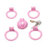Pink Pussy Shaped Resin Chastity Cage in alternate gallery view 2