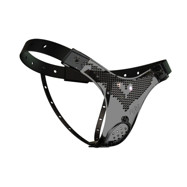 adjustable-tightness-chastity-belt-for-women_8.jpg Adjustable Female Chastity Belt with Pink Option, Resin and TPU, gallery view 8