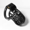 bdsm-hollow-male-chastity-device-with-4-ring2.jpg Lockable Honeycomb Chastity Device With 4 Rings in alternate gallery view 5