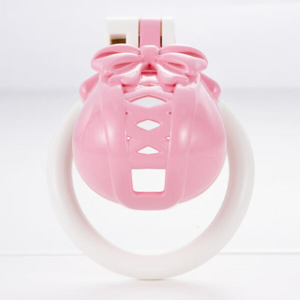 Bow Pot Lid Chastity Cage 2