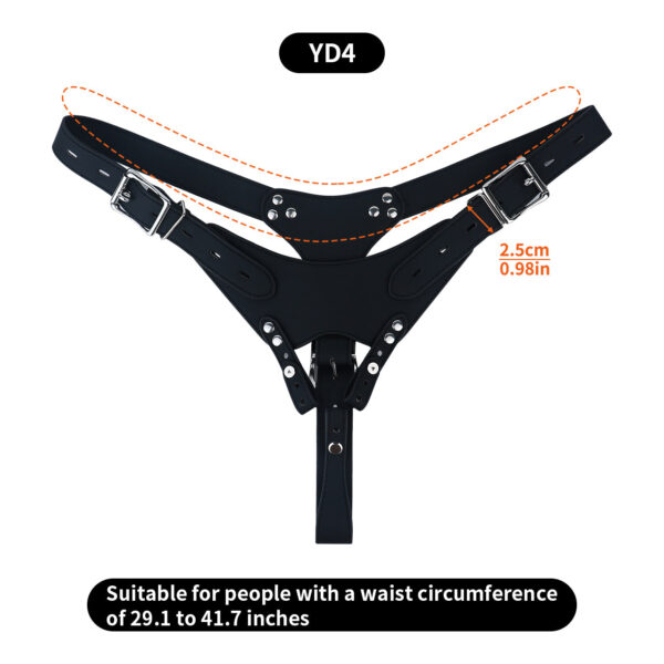 candy-heart-chastity-cage-with-optional-vibration-and-belt-16-black-belt-size-chart.jpg Black PU leather waist belt measurement chart, 74 to 106 cm waist
