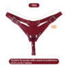 Red belt waist range and strap width measurements