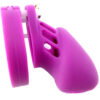 CB6000S Silicone Chastity Cage Purple in alternate gallery view 5