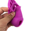 CB6000 Silicone Chastity Cage Purple in alternate gallery view 3