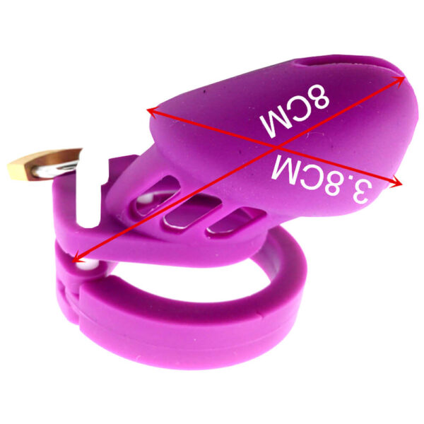 CB6000S Silicone Chastity Cage Purple in alternate gallery view 2