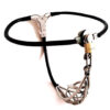 Pink or Black Men's Chastity Belt with Adjustable Waist, product view