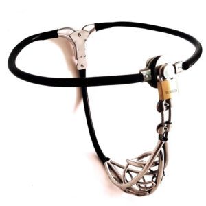 chastity-belt-50mm-to-165mm_1.jpg Pink or Black Men's Chastity Belt with Adjustable Waist, product view