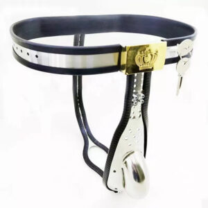 custom-chastity-belt-big-19-inches-to-66-inches_1.jpg Pink or Black Men's Chastity Belt, Extended Waist Sizes, product view