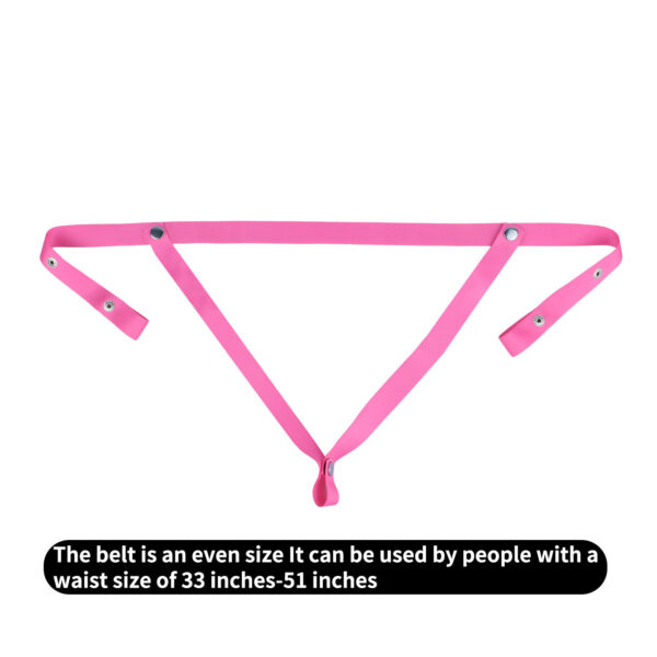 Diamond Flat Chastity Cage dimensions showing 33in, 51in