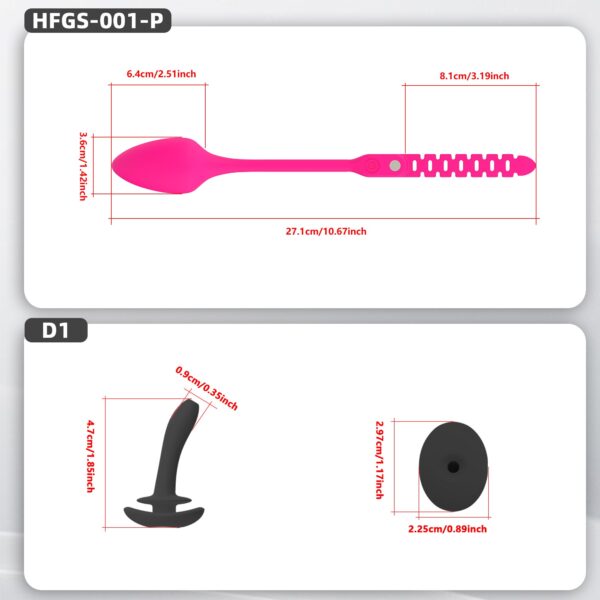 Extensible Silicone Chastity Cage With Vibration Plug feature details graphic 13