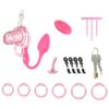 Extensible Silicone Chastity Cage With Vibration Plug feature details graphic 3