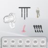 Extensible Silicone Chastity Cage With Vibration Plug feature details graphic 11