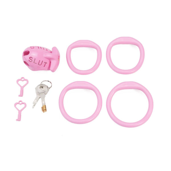 Extreme humiliation SLUT Chastity Cage feature details graphic 15