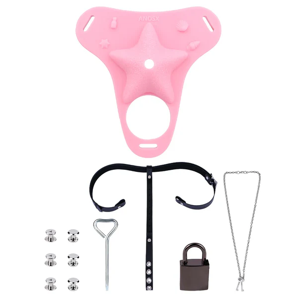 fantasy-pink-conch-chastity-cag_24.png Fantasy Pink Conch Chastity Cage with Belt 31