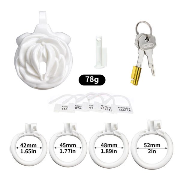 femboy-chastity-cage-9.jpg Femboy Cock Cage dimensions showing 42mm, 11.65in, 45mm
