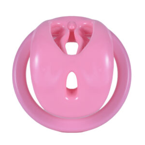 feminine-shell-resin-chastity-cage-with-optional-belt-01.jpg Pink cage front view