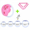 feminine-shell-resin-chastity-cage-with-optional-belt-12.jpg Pink and White cage with pink three-way belt and four ring sizes