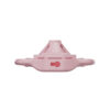 Pink Firefly chastity cage profile showing the lock opening