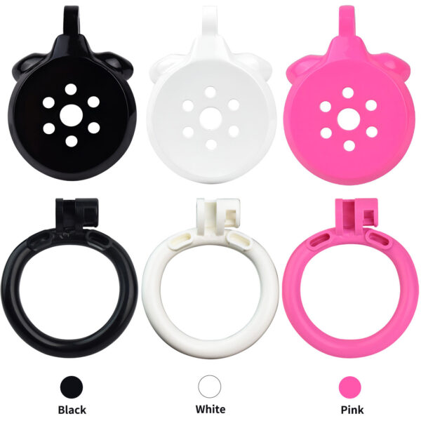 flat-chastity-prison-6.jpg Flat Chastity Prison Cage color options in black, pink, white