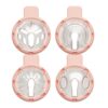 Pink modular chastity cage front and rear details