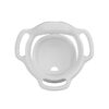 White Galaxy Shell chastity cage rear view showing the inner shell and base ring