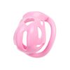 heart-cutout-resin-chastity-cage-with-optional-belt-pink-side.jpg Pink heart cutout cage side view
