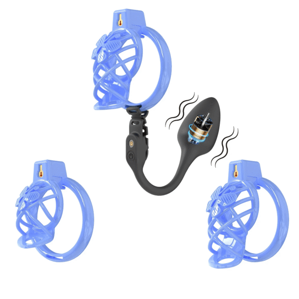 High Heel Cage with Electric Anal Plug in alternate gallery view 6