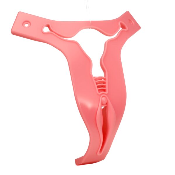 Pink Cross-Dressing Chastity Cage with Waist Strap, Nylon and platinum liquid silicone, gallery view 6