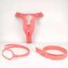 Pink Cross-Dressing Chastity Cage with Waist Strap, Nylon and platinum liquid silicone, gallery view 13