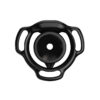 Black Moon Drop flat chastity cage rear view