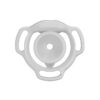 White Moon Drop flat chastity cage rear view