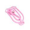 Pink resin MTF clit clip and optional belt, product view