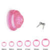 Pink Generation 2 openwork cage with six base rings