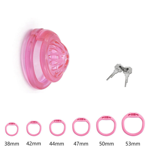Pink Generation 2 openwork cage with six base rings