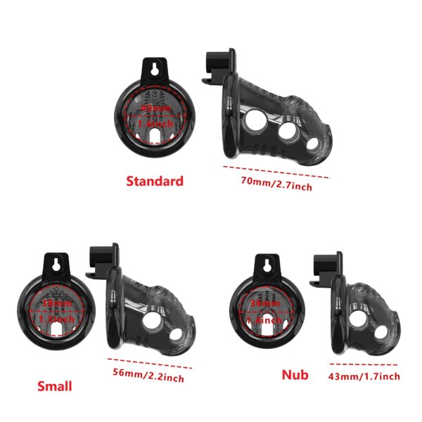 personality-elastic-male-chastity-cage_12.jpg Personality Elastic Male Chastity Cage dimensions showing 70mm, 2.7in, 56mm