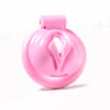 Pink Pussy Shaped Resin Chastity Cage in the main gallery view