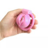 Pink Pussy Shaped Resin Chastity Cage in alternate gallery view 6