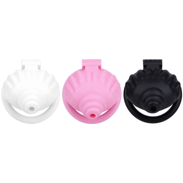 Shell Shaped Sissy Chastity Cage in alternate gallery view 16