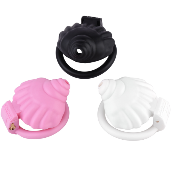 Shell Shaped Sissy Chastity Cage in alternate gallery view 18