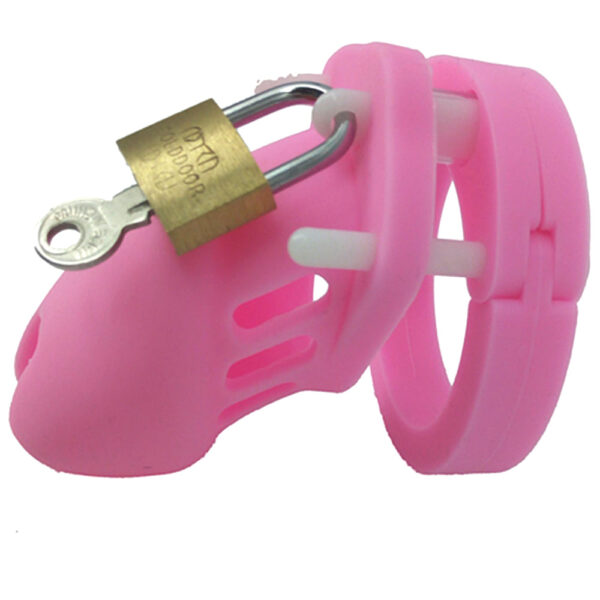 CB6000S Silicone Chastity Cage Perverse Pink in alternate gallery view 3