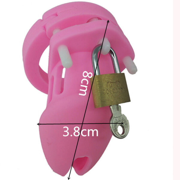 CB6000S Silicone Chastity Cage Perverse Pink in alternate gallery view 2