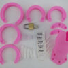 CB6000S Silicone Chastity Cage Perverse Pink feature details graphic 4